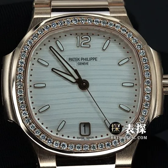 3K FactoryPatek Philippe sporty and elegant 7118top-tier 1:1super watch women's Nautiluswhite dialsteel bracelet model pictures and prices front live photo