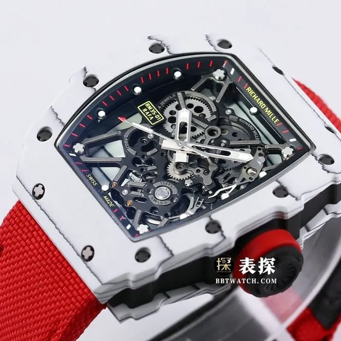 BBR RM 35-01Richard Mille1:1replica watch men's black dial red Velcro braceletbraceletlive photos