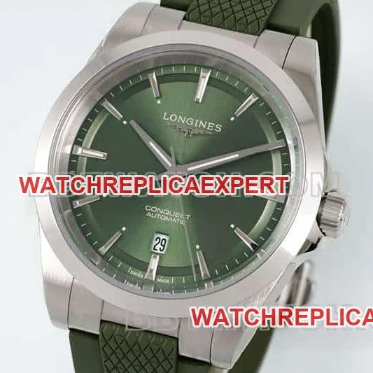 AF FactoryLongines Concas super clonegreen dial rubber model L3.830.4.02.9front live photo