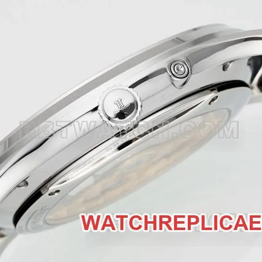 Jaeger-LeCoultre collectible Watch APS Factory Ultra-thin Master 896 Movement Power Reserve Mechanical Leather Strap Front Real Shot