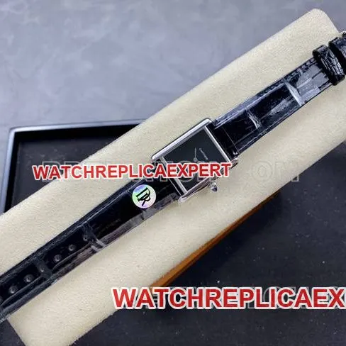 1:1replica watch DR factory Cartier tank black dialquartz black braceletfront live photo