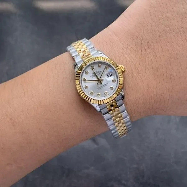 Rolexreplica watch gold Datejust 28mm women's watch front view