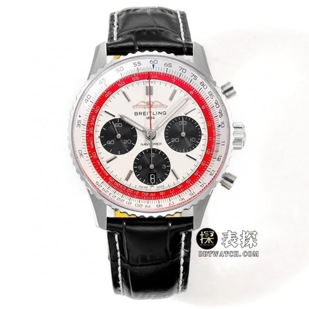 BLS Aviation Chronograph 1 Breitling collectible watches Men's Pale Yellow Disc Belt Model AB01383B1G1P1