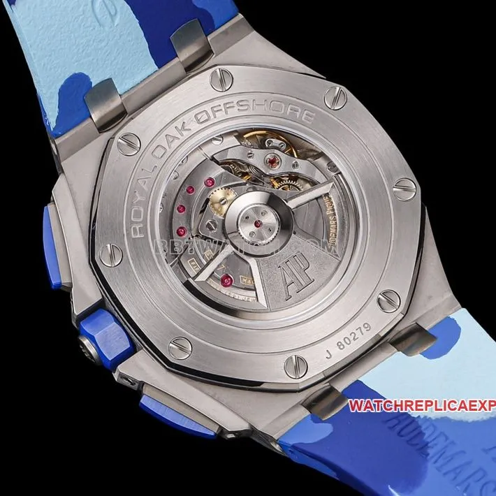 TW factory Audemars PiguetRoyal Oak offshore top-tier 1:1high-quality replicablue dial rubber model 26400front live photo