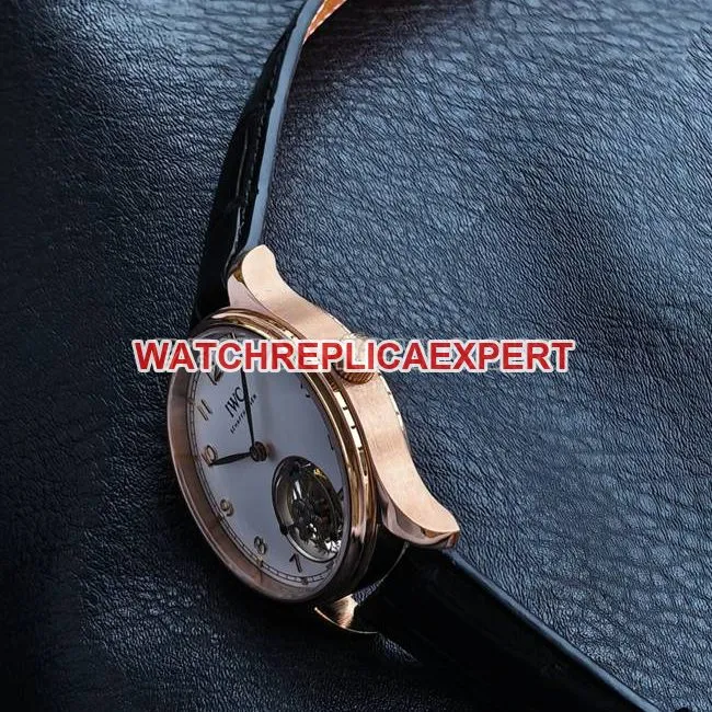 collectible watch TUR factory IWC Portugal rose goldwhite dialtourbillonfront live photo