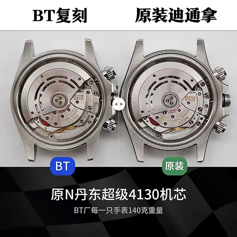 BTDaytona comparison with original review 2022 latest replicaRolexPanda DaytonaV2 upgrade movement comparison chart