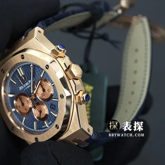 BF factory Audemars PiguetRoyal Oak26331OR1:1super watch men's blue dialleather strap picture and price overall live photos