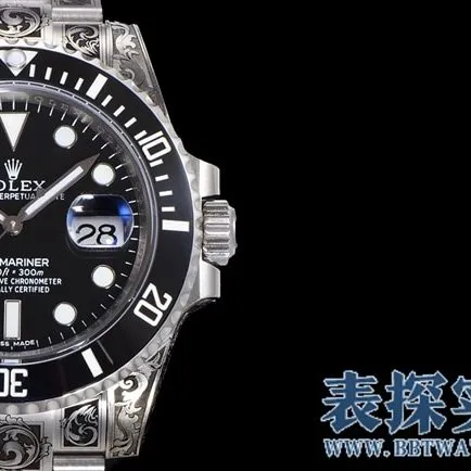 RolexBlack Submariner high-quality hand-engraved gold men's watch from a large manufacturer_price_style picture_quality bottom cover