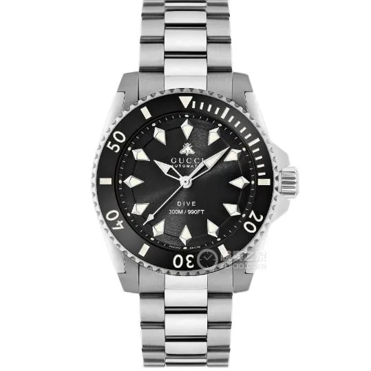 Gucci super clone2024 new black dialsteel bracelet model YA136353front live photo