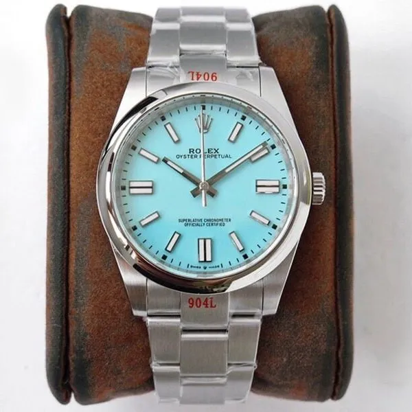 GS factory Rolextop-tier watch Oyster Perpetual Pokémon 41mm light blue dial front view