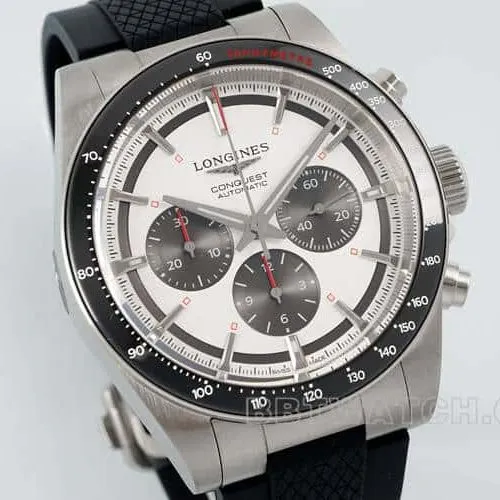 AF Longines Concas 1:1top-tier silver gray dial rubber model L3.835.4.72.6front live photo