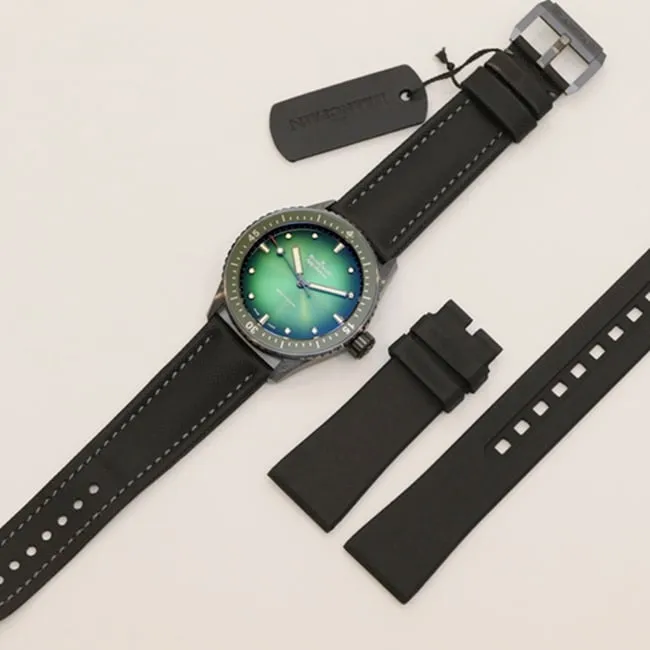 GF Factorytop-tier watch Blancpain men's green dial nylon strap fifty fathom series limited edition watch clasp picture