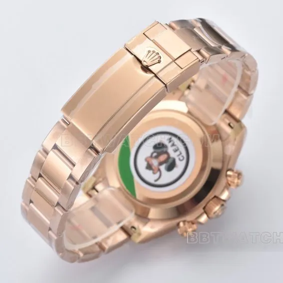 C factory RolexDaytona1:1super pink plate rose goldsteel bracelet model m116505-0017front live photo