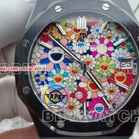 Audemars Piguet Watch APS Factory Royal Oak Sun Face Steel Bracelet Model Side Live Photo
