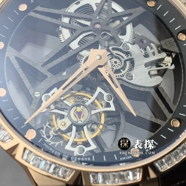 BBR King Roger Dubuis collectible watches skeleton disk diamonds strap models RDDBEX0404 back picture