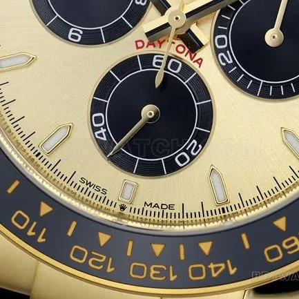 collectible watch ZF FactoryRolexDaytona gold plate gold case 4131 mechanical front live photo