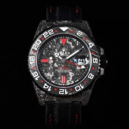 top-tiersuper cloneVS new RolexGMT-Master carbon fiber case men's watch front view