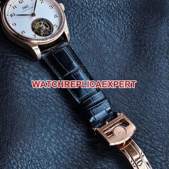 collectible watch TUR factory IWC Portugal rose goldwhite dialtourbillonfront live photo