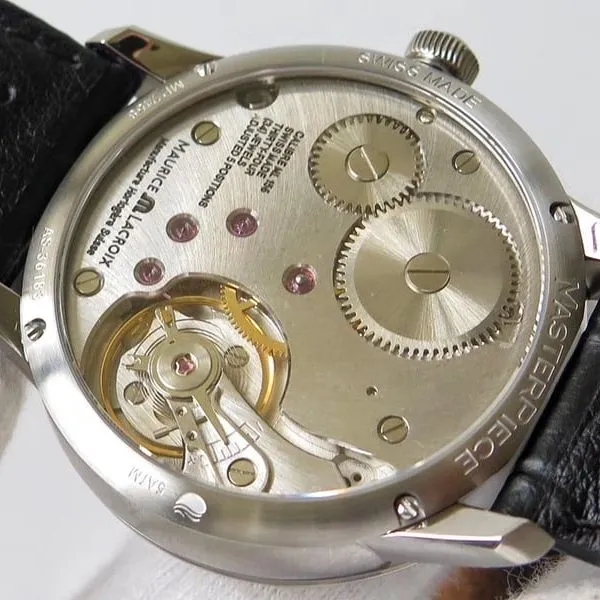 Maurice Lacroix watch square second wheel mysterious time men's watch front view