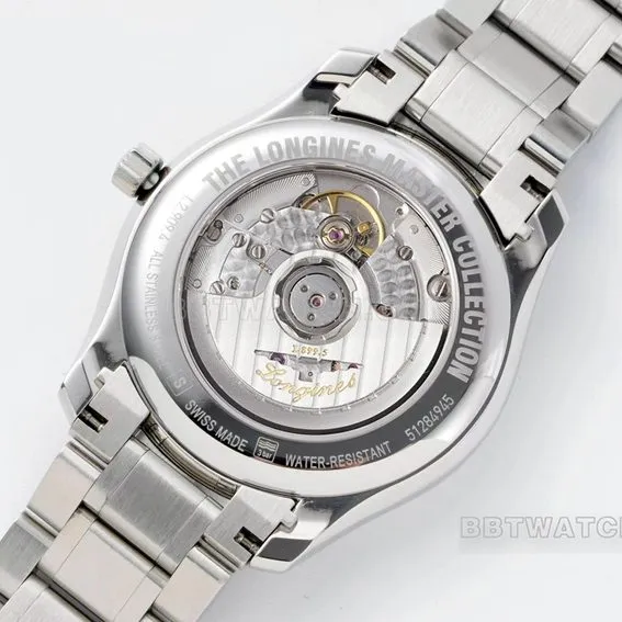 APS factory Longines watchmaking traditional top-tier replicasilver dialmoon phasesteel bracelet model L2.909.4.78.6front live photo