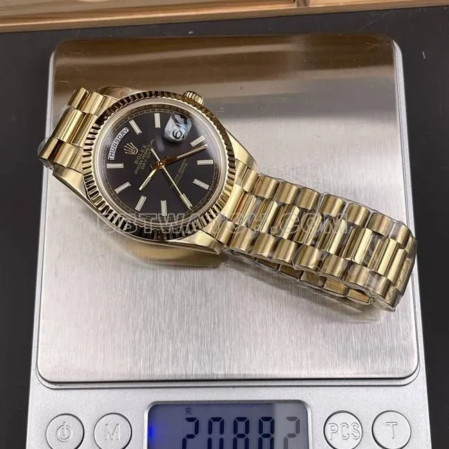 top-tier watch CBD factory black dialRolexDay-Dateyellow gold3255 mechanical front live photo
