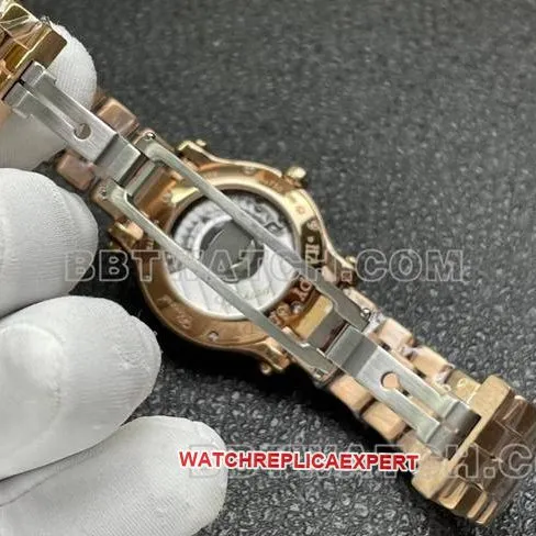1:1replica watch YF factory ChopardHAPPY SPORTrose gold plate diamond bezel2892 mechanical front live photo