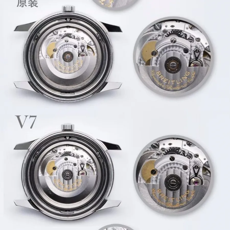 V7 factory Breitlingtop-tier watch aviation chronographblue dialA173262 true and false comparison evaluation appearance live photos