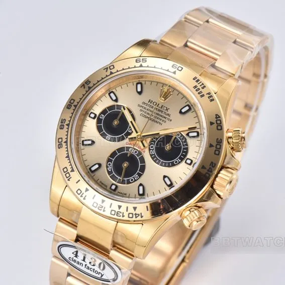 C Factory Rolex Daytona1:1top-tier all gold steel bracelet model m116508-0014side live photo