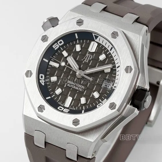 APS factory Audemars PiguetRoyal Oak offshore top-tier 1:1high-quality gray plate rubber model 15720ST.OO.A009CA.01front live photo