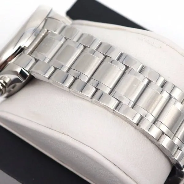 GL factory Longinesreplica watch famous eight-pin moon phase7751 blue dialsteel bracelet front view