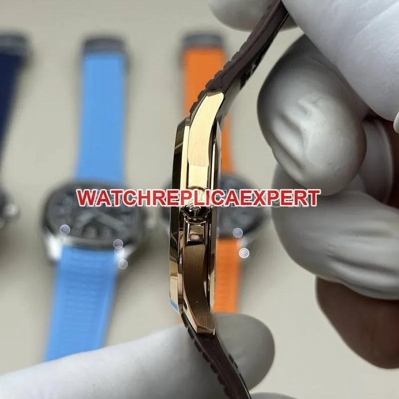 Patek Philippe collectible watch BBF factory grenade rose gold dark brown plate brown rubber model 5167Rfront live photo