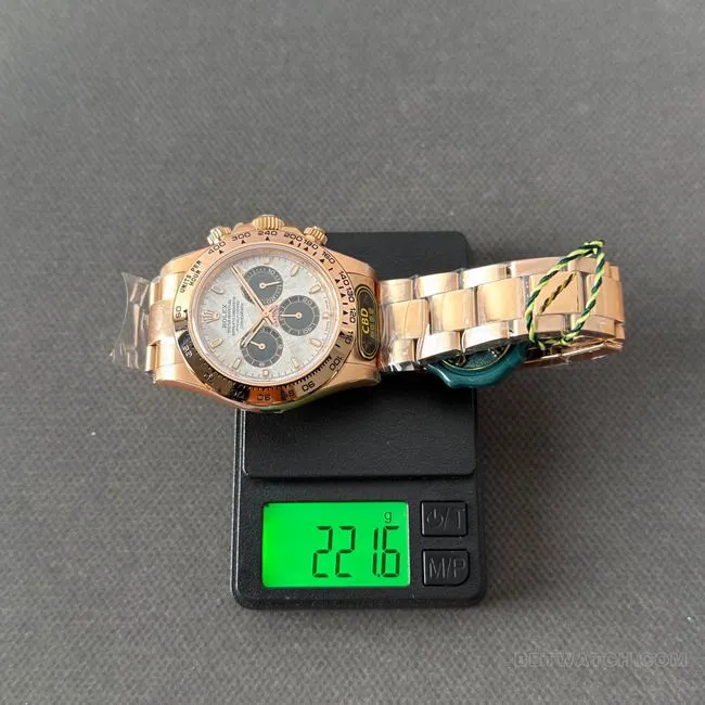 collectible watch DaytonaCBD factory Rolexrose gold case meteorite disc 4130front live photo