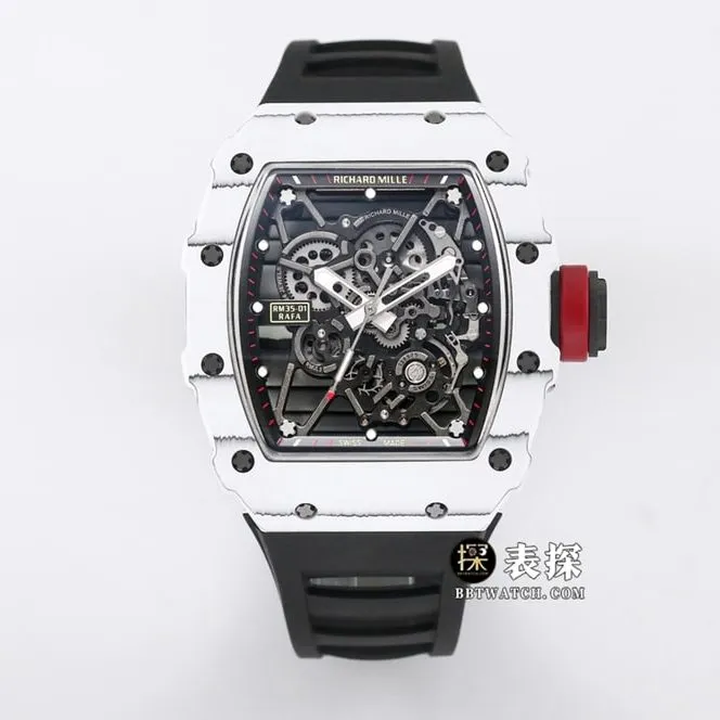 BBR RM 35-01Richard Mille1:1replica watch men's black dial black rubber style braceletlive photos