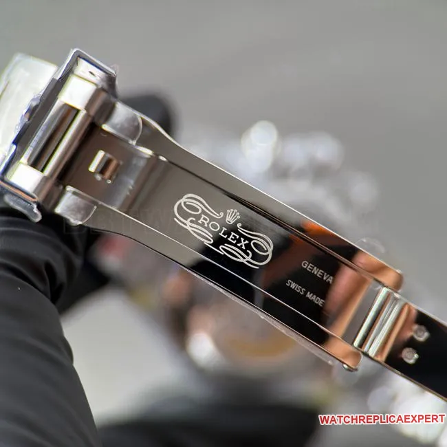 CBD Factory Daytona1:1replica watch Rolexwhite gold Le Mans black dial4132 weight live photos