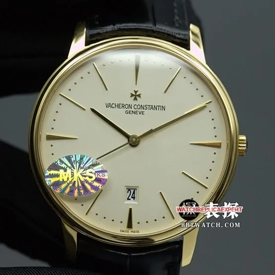 MKS Factorytop-tier replicaVacheron Constantin heritage series 85180automatic movementleather strap watch front live photo