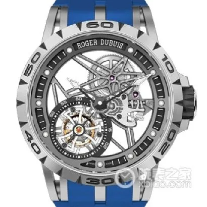 BBR King Roger Dubuis watch hollow plate tourbillon blue rubber model RDDBEX0479clasplive photos