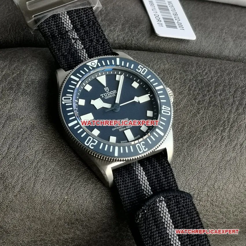 M+ Factory Tudor Leader Submarine Top Blue Plate M25707B/23-0001 Front View