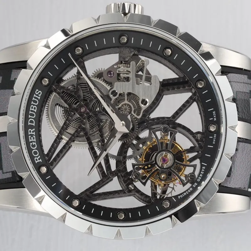 Roger Dubuis top quality imitation watches EXCALIBUR King Series Men's Tourbillon front view