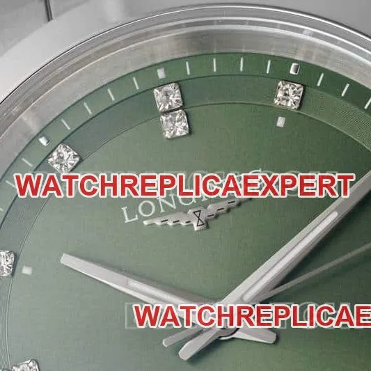 AF FactoryLongines Concast stop-tier replica34mmgreen dialL3.430.4.07.6front live photo