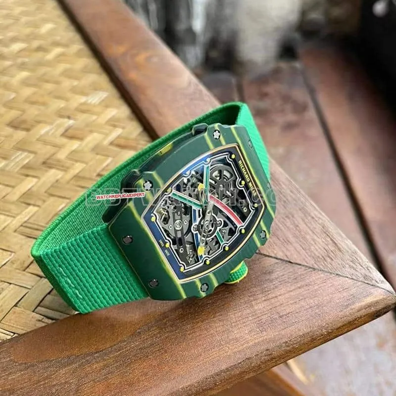 Richard Mille men's top-tier hollow plate green RM67-02braceletlive photos