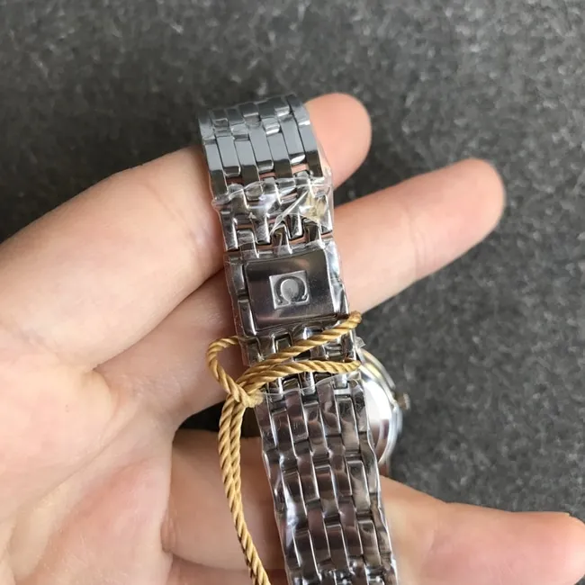 DK factory top-tier replicaOmega1:1 watch women's black dialsteel bracelet new natural real diamond quartz butterfly series watch front view