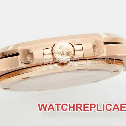 collectible watch NautilusDDF factory Patek Philippe brown plate leather bracelet5711front live photo