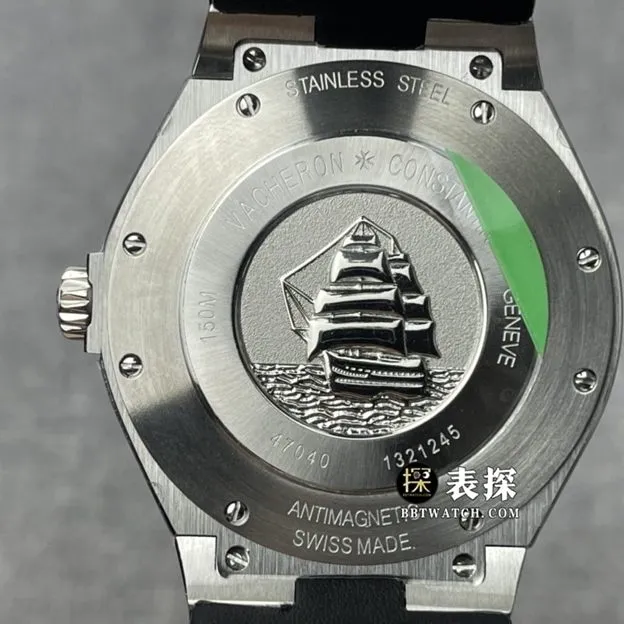 8F factory Vacheron Constantin top-tier watch men's black dialleather strap model pictures and prices caseback live photo
