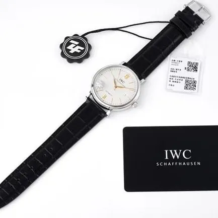 ZF Factorytop-tier watch IWC strongest Portofino series automatic movementleather strap watch front view