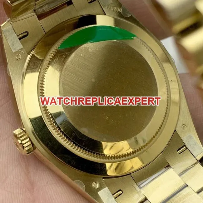 top-tier watch Rolexyellow goldPPM factory Day-Date mechanical gold plate Roman numerals front live photo