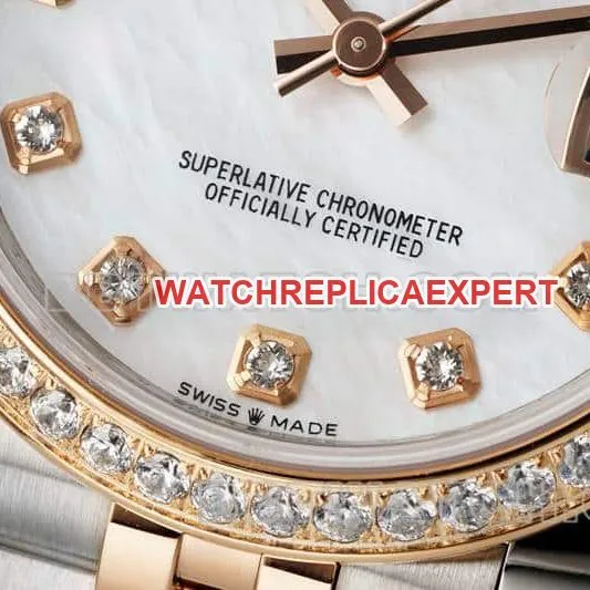 ARF FactoryRolex log 1:1super diamond bezel31mm intergold five-lattice chain link278381caseback live photo