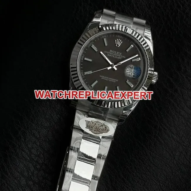 WKD Factory collectible Watch Log Diary Rolex 41mm Gray Dial 126331 Front Real Shot