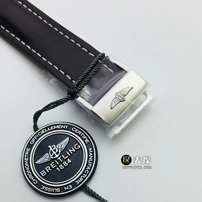 GB factory Breitling aviation chronograph1super watch men's white dialleather strap model pictures and prices front live photo