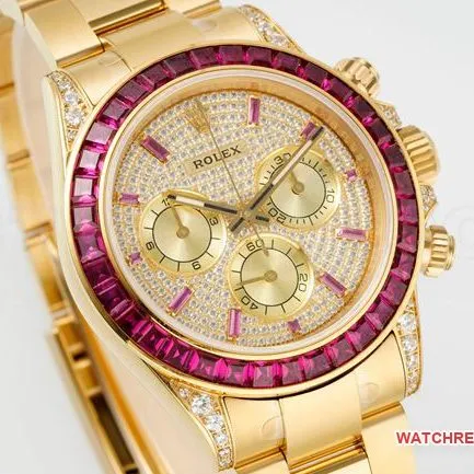 top-tier watch RolexPPM factory Daytona diamond bezel gold braceletfront live photo
