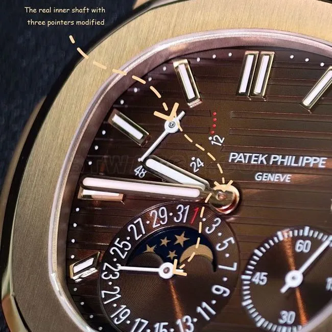 UMI factory Patek Philippe Nautilus5712 top-tier watch comparison Genuine difference caseback live photo